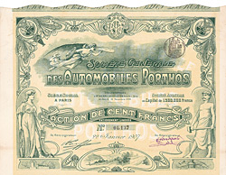 Société Générale des Automobiles Porthos S.A., Paris, 1907